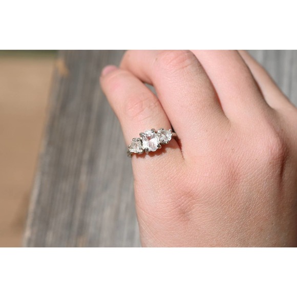 Engagement rings, raw diamond ring, raw stone ring, alternative engageme… - Picture 5 of 5